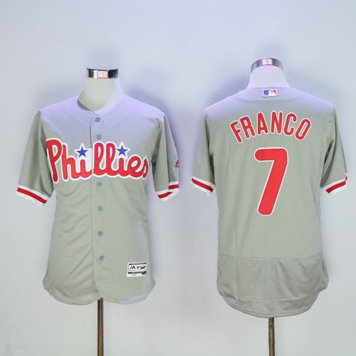 Phillies #7 Maikel Franco Grey Flexbase Authentic Collection Stitched MLB Jersey